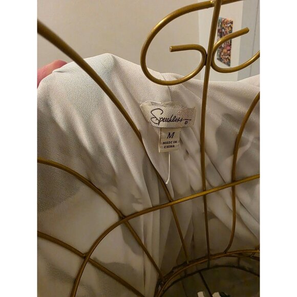 Speechless Black and White Floral Print Women's Dress Medium Sleeveless V-Neck - Picture 14 of 16